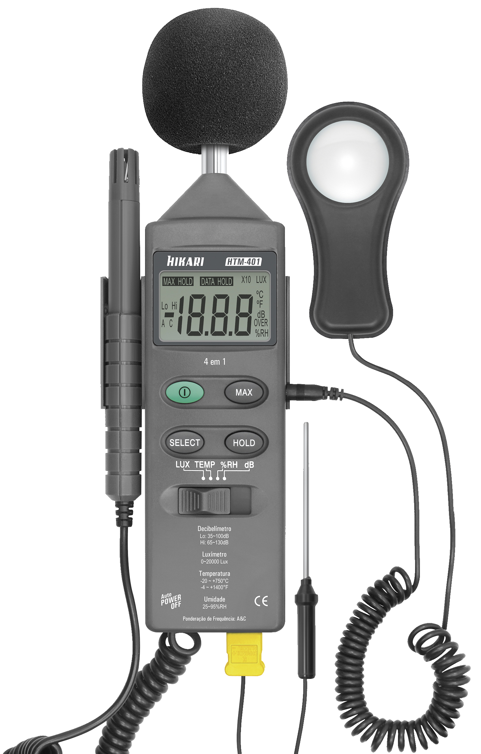 HTM-401 Testador Multi Funções 4 em 1